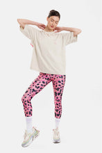 Load image into Gallery viewer, PRINTED HIGH-WAISTED LEGGINGS 7/8 - ANIMAL - PINK