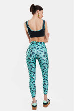 Load image into Gallery viewer, WOMAN PRINTED HIGH-WAISTED LEGGINGS 7/8 - ANIMAL - PETROL