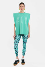 Load image into Gallery viewer, WOMAN PRINTED HIGH-WAISTED LEGGINGS 7/8 - ANIMAL - PETROL