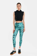 Load image into Gallery viewer, WOMAN PRINTED HIGH-WAISTED LEGGINGS 7/8 - ANIMAL - PETROL