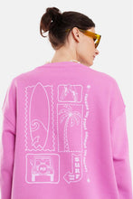 Load image into Gallery viewer, CREWNECK WITH SILK PRINT -SURF - FLIRT