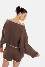 Load image into Gallery viewer, SWEATSHIRT WITH EMBROIDERY - JENNIFER - BROWN