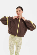 Load image into Gallery viewer, JACKET WITH ZIP AND EMBROIDERY - BONNY - BROWN
