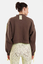 Load image into Gallery viewer, JACKET WITH ZIP AND EMBROIDERY - BONNY - BROWN
