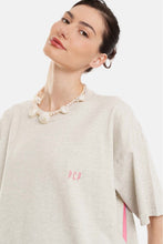 Load image into Gallery viewer, SHORT SLEEVE T-SHIRT WITH EMBROIDERY - ARIA - GREY