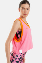 Load image into Gallery viewer, WOMAN SLEEVLESS T-SHIRT WITH EMBROIDERY - KALI - SALMON