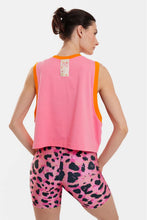 Load image into Gallery viewer, WOMAN SLEEVLESS T-SHIRT WITH EMBROIDERY - KALI - SALMON