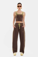 Load image into Gallery viewer, TROUSERS WITH EMBROIDERY - BONNY - BROWN