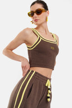 Load image into Gallery viewer, TROUSERS WITH EMBROIDERY - BONNY - BROWN