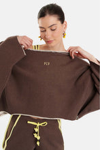 Load image into Gallery viewer, TROUSERS WITH EMBROIDERY - BONNY - BROWN