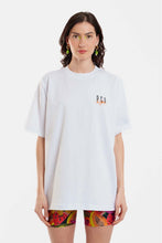 Load image into Gallery viewer, WOMAN SHORT SLEEVE T-SHIRT WITH SILK PRINT - GHOST