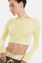 Load image into Gallery viewer, WOMAN CROP TOP WITH POINTELLE - ELODY- YELLOW