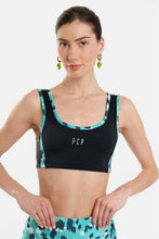 Load image into Gallery viewer, WOMAN CROP TOP WITH EMBROIDERY - NADIA - PETROL