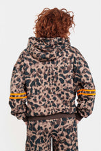 Load image into Gallery viewer, WOMAN ZIP HOODIE WITH EMBROIDERY – LEOPARD