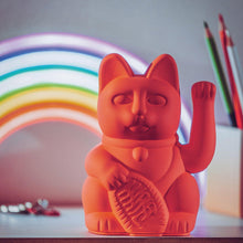 Load image into Gallery viewer, Lucky Cat - Neon Orange