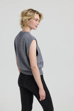 Load image into Gallery viewer, MILLA Straight fit sleeveless knit vest with crew neck and central seam detail