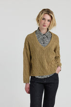 Load image into Gallery viewer, RICCI Straight fit knit top with textured geometric motif