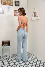 Load image into Gallery viewer, CHILL ISLAND KNITTED TOP BLUE&amp;BROWN