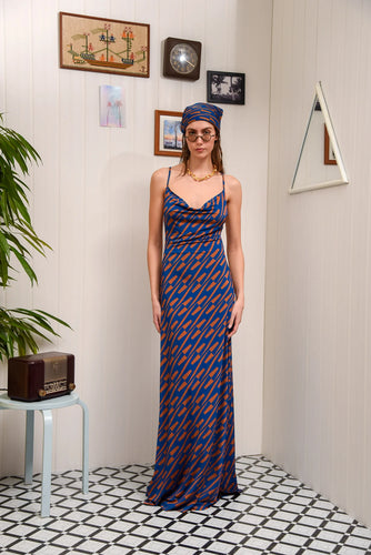 CHILL ISLAND MAXI DRESS BLUE
