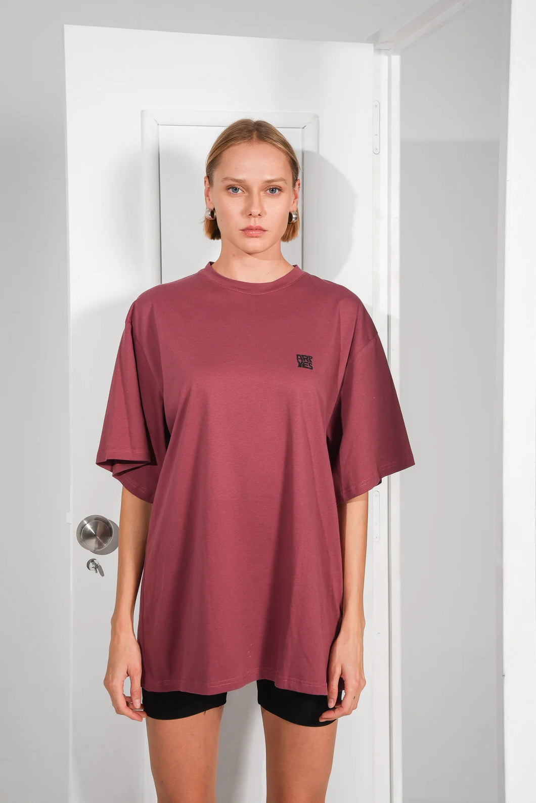 GROW OVERSIZED T-SHIRT BORDEAUX