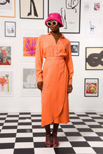Load image into Gallery viewer, FLAMING JUNE WRAP SKIRT CORAL