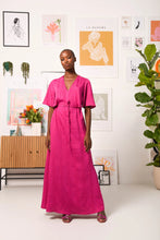 Load image into Gallery viewer, CUBISM MAXI DRESS MAGENTA