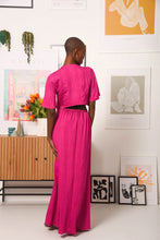 Load image into Gallery viewer, CUBISM MAXI DRESS MAGENTA