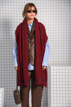 Load image into Gallery viewer, BRANCH OUT SCARF BORDEAUX