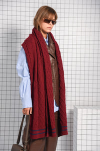 BRANCH OUT SCARF BORDEAUX