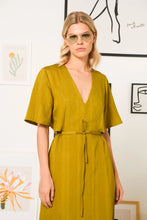 Load image into Gallery viewer, CUBISM MAXI DRESS OLIVE