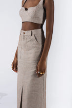 Load image into Gallery viewer, RACHEL MAXI SKIRT BROWN