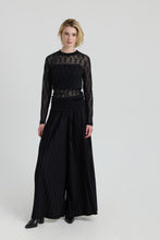 Load image into Gallery viewer, OSIRIS High-waisted pleated palazzo trousers with elasticated waistband
