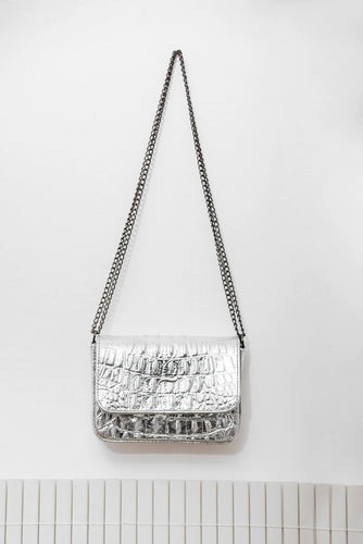 KUMINA LEATHER BAG SILVER