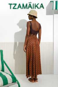 PALM RUM MIDI SKIRT