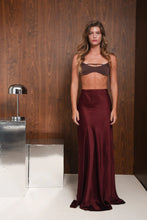 Load image into Gallery viewer, VANITY MAXI SKIRT BORDEAUX