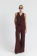 Load image into Gallery viewer, ATHALIA High-waisted pinstripe herringbone trousers