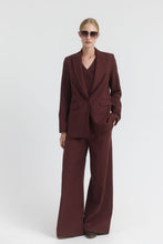Load image into Gallery viewer, ATHALIA High-waisted pinstripe herringbone trousers