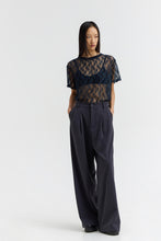 Load image into Gallery viewer, ALKEN High-waisted wide-leg tailored trousers with deep pleats