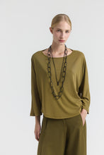 Load image into Gallery viewer, GARBO Rib-knit relaxed top with cap sleeves