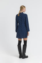 Load image into Gallery viewer, SAMA Polka dot mini dress with mao collar