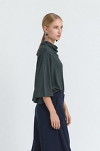 Load image into Gallery viewer, BONET Boxy jersey top with draped cowl neck