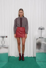 Load image into Gallery viewer, PURPOSE FAUX LEATHER MINI SKIRT RED