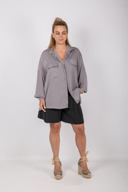 FLARED SHORTS BLACK
