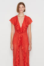 Load image into Gallery viewer, FLARE OF HEAVEN DRESS FIRE RED